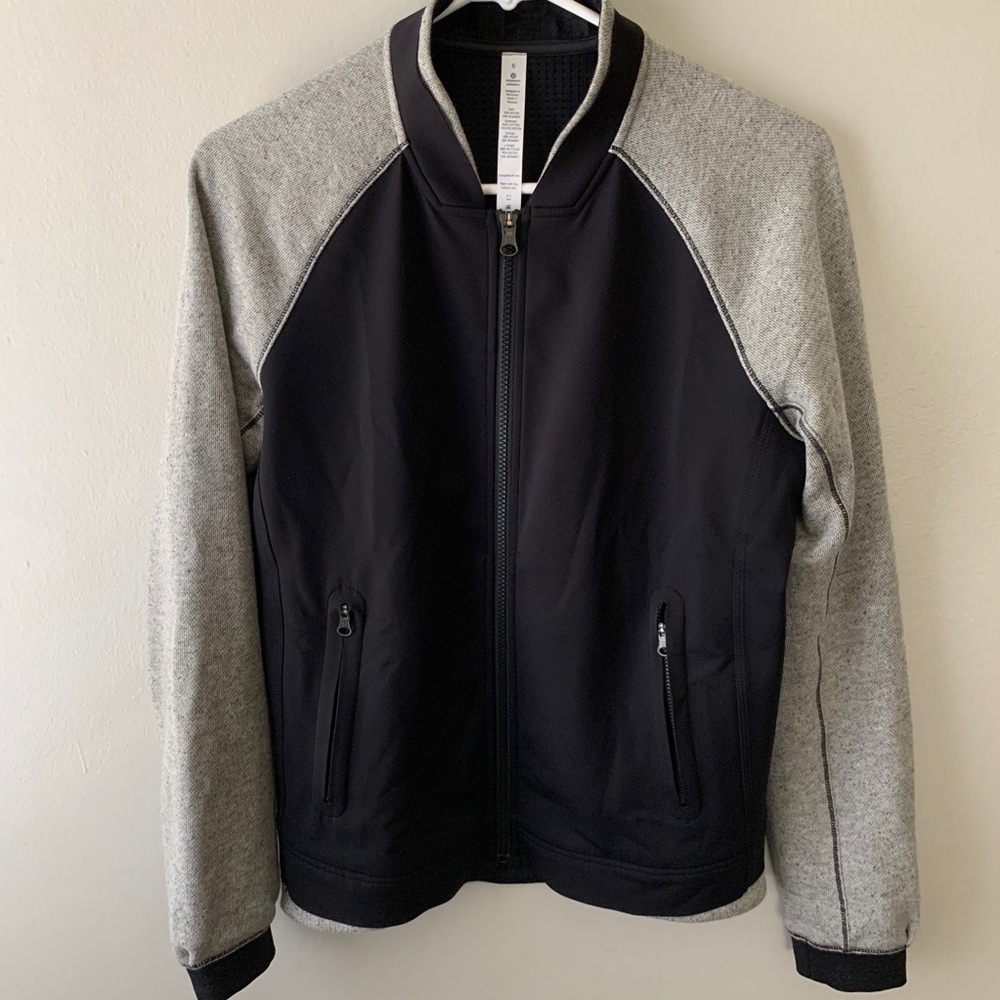 Lululemon Var-City Bomber Heather Black Jacket size 6 - Picture 4 of 8